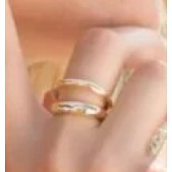 LOREN STEWART × CURATEUR Women’s Gold Deux Open Band Ring Size 7 - Picture 6 of 6